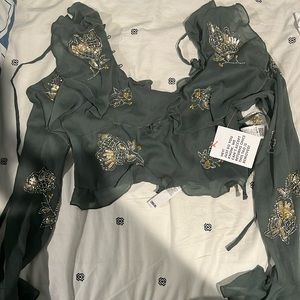 ASOS floral long sleeve top